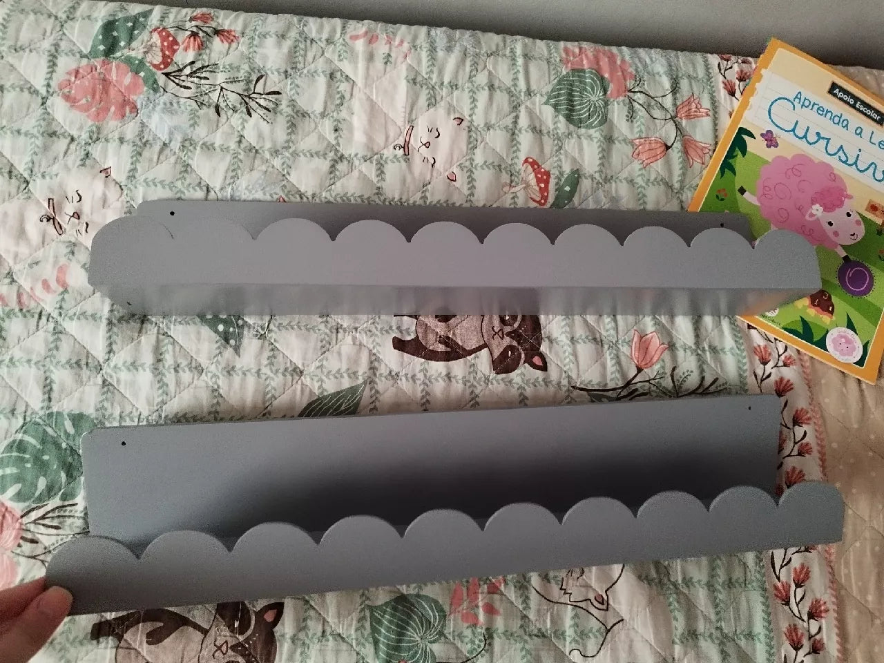 kit 4 Prateleira Ondinha Nicho em Mdf Decoração De Ambientes Livro Revista Infantil